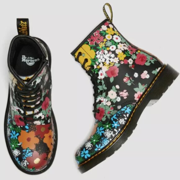 NWOB Dr. Martens 1460 Y Floral Mash Up Boot Youth Size 7 - Picture 16 of 16